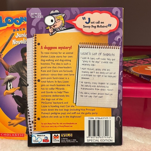 Kim possible Lizzie McGuire Looney Tunes Set of Three early 2000s Chapter Books - Picture 4 of 9